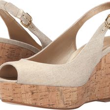Stuart Weitzman Jean Gold Summer Linen