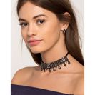 Bijuterii Femei CheapChic Diamond Drops Rhinestone Choker Hematite