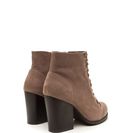 Incaltaminte Femei CheapChic Morale Boost Laced Block Heel Booties Taupe