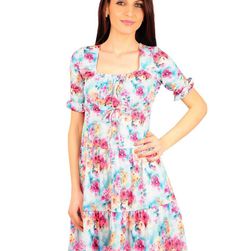 Rochie multicolora, de vara, cu imprimeu floral, RVL