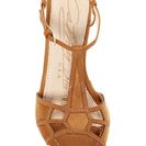 Incaltaminte Femei Elegant Footwear Prince T-Strap Platform Wedge Sandal CAMEL