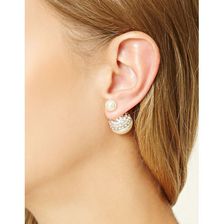 Bijuterii Femei Forever21 Faux Pearl Ear Jackets Creamgold