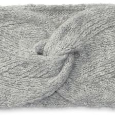Ralph Lauren Aran-Knit Twisted Headband Fawn Grey Heather