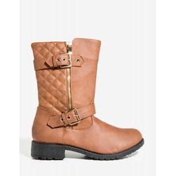 Incaltaminte Femei CheapChic Draw The Line Boot Cognac