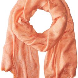 Calvin Klein Two-Tone Logo Scarf Melon