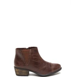 Incaltaminte Femei CheapChic Fave It Faux Leather Booties Brown