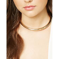 Bijuterii Femei Forever21 Curved Bar Collar Necklace Gold