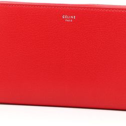 Céline Large Multifunction Zipped Wallet CHILI