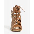 Incaltaminte Femei CheapChic Stash-01v Cut Throat Lace Up Bootie Cognac