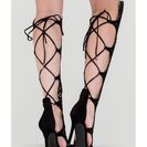 Incaltaminte Femei CheapChic One True Love Cut-out Gladiator Heels Black