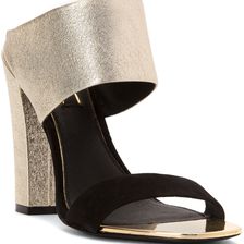 Rachel Zoe Skyla Gold/Black Distressed Metallic / Kid Suede