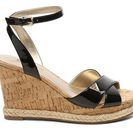 Incaltaminte Femei GUESS Madolyn Patent Wedge Sandal Black