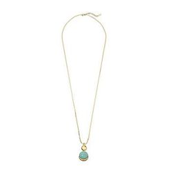 Bijuterii Femei Cole Haan Double Circle Pendant Necklace GoldAmazoniteGreen