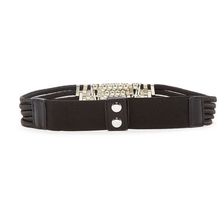 Accesorii Femei Steve Madden Elastic Multi-Cord Metal Belt BLACK