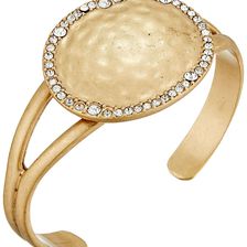 The Sak Pave Disc Cuff Bracelet Gold