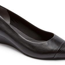 Rockport Annett Cap Toe Pump Black Burn Calf/Lizard