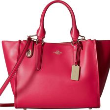 COACH Smooth Leather Crossbody Carryall Cerise