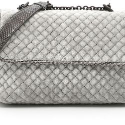 Bottega Veneta Velvet Olimpia Baby Bag HAZE NEW LIGHT GREY