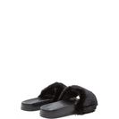 Incaltaminte Femei CheapChic Fur Life Flatform Slide Sandals Black