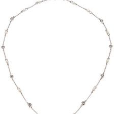 Ralph Lauren Stone & Faux-Pearl Necklace Whtprl/Cry/Slv