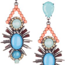 Eye Candy Los Angeles Cleo Teal Earrings blue