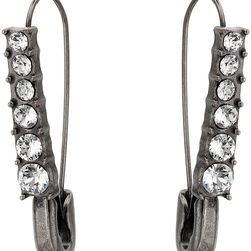 Marc Jacobs Charms Safety Crystal Earrings Crystal/Antique Silver