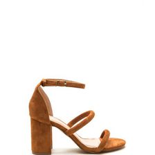 Incaltaminte Femei CheapChic New Muse Strappy Block Heels Chestnut