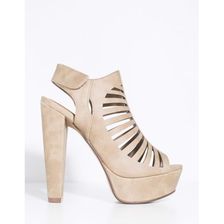 Incaltaminte Femei CheapChic 70s Caged Bootie TaupeKhaki