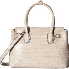 Gabriella Rocha Belare Crocodile Satchel Stone
