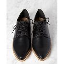 Incaltaminte Femei Forever21 Faux Leather Pointed-Toe Oxfords Black