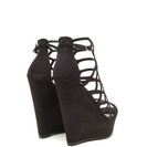 Incaltaminte Femei CheapChic Lattice Dance Cut-out Wedges Black