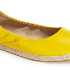 Via Spiga Arnelia Leather Espadrille Flat LEMON