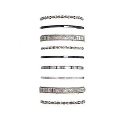 Bijuterii Femei Forever21 Abstract Etched Bangle Set Bsilverblack