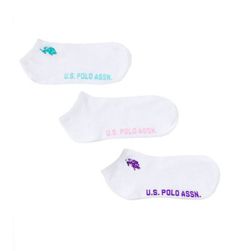 Accesorii Femei US Polo Assn Women\'s 3 Pack Ankle Sock White