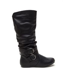 Incaltaminte Femei CheapChic Step On It Faux Leather Boots Black