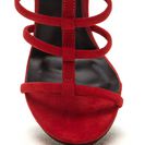 Incaltaminte Femei CheapChic Stack Up Caged Faux Suede Platforms Red