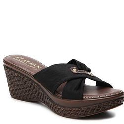 Incaltaminte Femei Italian Shoemakers Katie Wedge Sandal Black