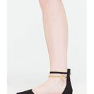Incaltaminte Femei CheapChic Understated Texture D\'orsay Chain Flats Black