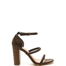 Incaltaminte Femei CheapChic Sleek Step Triple Strap Heels Olive