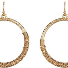 14th & Union Chain Wrapped Hoop Earrings GOLD