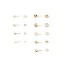 Bijuterii Femei Forever21 Faux Pearl Stud Set Goldclear
