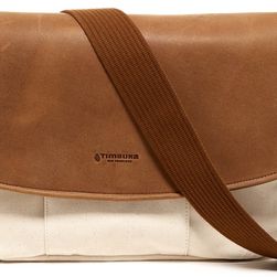 Timbuk2 Proof Whiskey Leather Trimmed Messenger TAN
