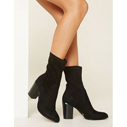 Incaltaminte Femei Forever21 Faux Suede Ankle Booties Black