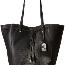 Ralph Lauren Oxford Flower Large Tote Black
