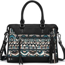 Sakroots Seni Leather Satchel Ivory One World
