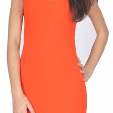 Rochie office orange cambrata W7085O