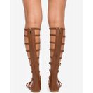 Incaltaminte Femei CheapChic Candice-50m Cross The Line Gladiator Sandal Cognac