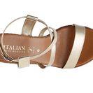 Incaltaminte Femei Italian Shoemakers Braided Metallic Platform Sandal Gold Metallic