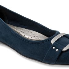 Trotters Sizzle Dark Blue Kid Suede