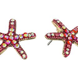 Bijuterii Femei Betsey Johnson Betsey amp the Sea Starfish Stud Earrings Pink